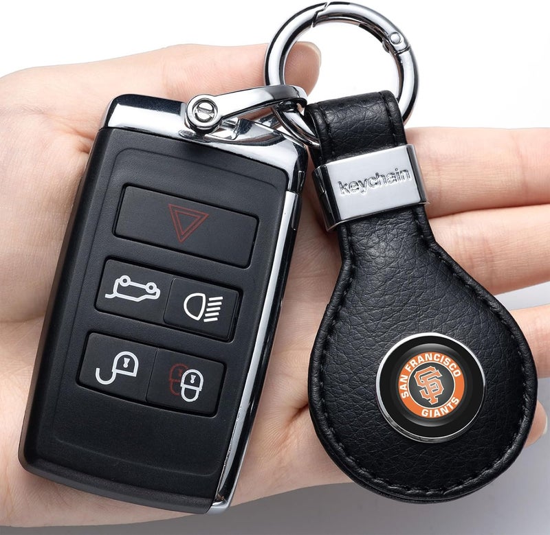 EMIJOY Giants Car Keychain Keyring for Baseball Fans,San Fransisco Giants Car Accessories 2 Packs Leather Vehicle Keychain,Women/Men's Key Chains for Cars,Auto Key Ring Lanyard for Key Fob Holder - Image 5